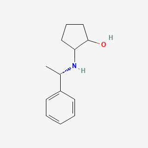 Chemical structure of 2-(((S)-1-Phenylethyl)amino)cyclopentanol