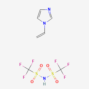 Chemical structure of 1-Vinylimidazole Bis(trifluoromethanesulfonyl)imide