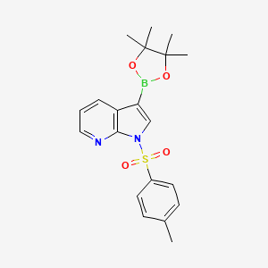 Chemical structure of 1-Tosyl-7-azaindole-3-boronic Acid Pinacol Ester