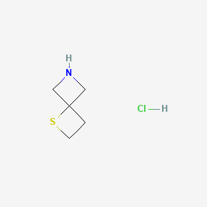 Chemical structure of 1-Thia-6-azaspiro[3.3]heptane hydrochloride