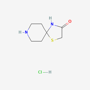 Chemical structure of 1-Thia-4,8-diazaspiro[4.5]decan-3-onehydrochloride