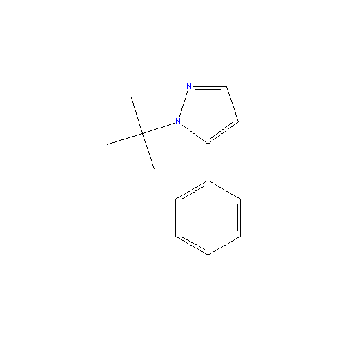 Chemical structure of 1-Tert-Butyl-5-Phenyl-1H-Pyrazole