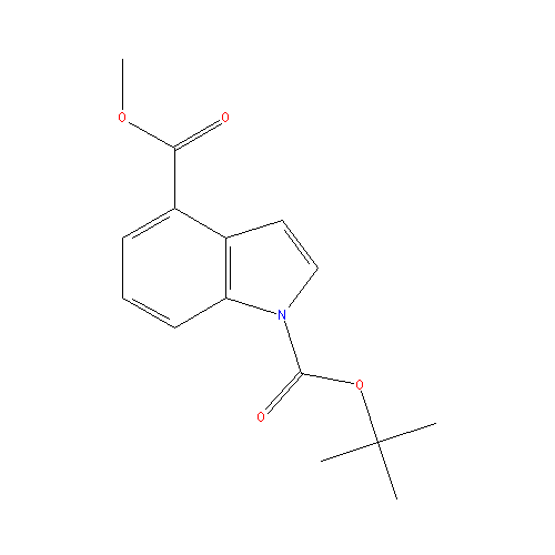 Chemical structure of 1-tert-Butyl 4-methyl 1H-indole-1,4-dicarboxylate