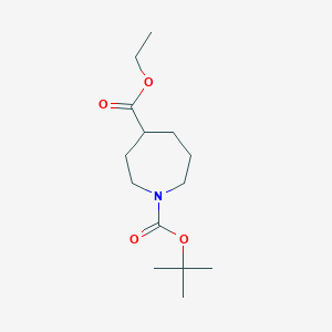 Chemical structure of 1-tert-Butyl 4-ethyl azepane-1,4-dicarboxylate