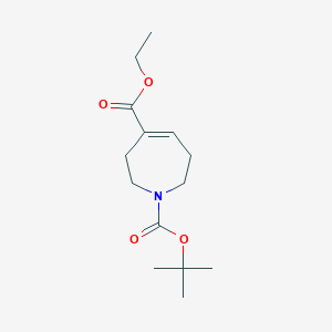 Chemical structure of 1-tert-Butyl 4-ethyl 2,3,6,7-tetrahydro-1H-azepine-1,4-dicarboxylate