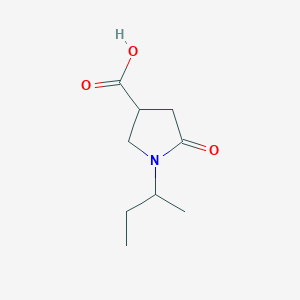 Chemical structure of 1-sec-Butyl-5-oxopyrrolidine-3-carboxylic Acid
