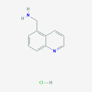 Chemical structure of 1-Quinolin-5-yl-methylamine hydrochloride