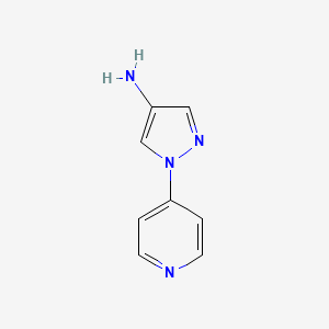 Chemical structure of 1-pyridin-4-ylpyrazol-4-amine