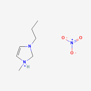 Chemical structure of 1-Propyl-3-Methylimidazolium Nitrate