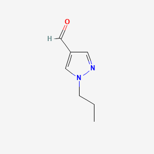Chemical structure of 1-Propyl-1H-pyrazole-4-carbaldehyde