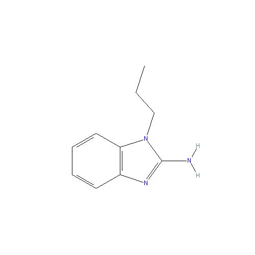 Chemical structure of 1-propyl-1H-1,3-benzodiazol-2-amine