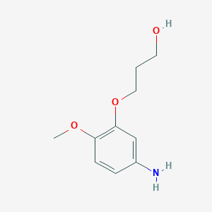 Chemical structure of 3-(5-Amino-2-methoxyphenoxy)propan-1-ol
