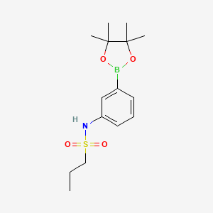 Chemical structure of 1-Propanesulfonamide N-[3-(4,4,5,5-tetramethyl-1,3,2-dioxaborolan-2-yl)phenyl]