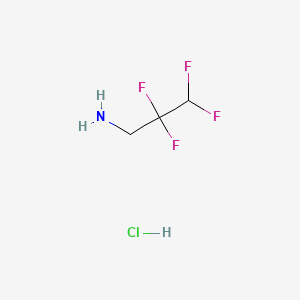 Chemical structure of 2,2,3,3-Tetrafluoropropan-1-amine hydrochloride