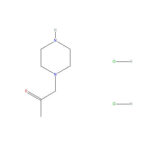 Chemical structure of 1-Piperazin-1-ylacetone dihydrochloride