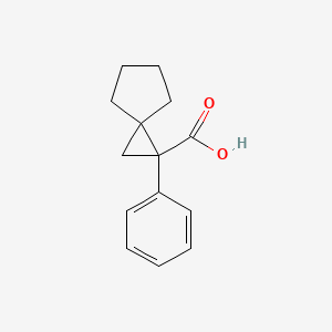Chemical structure of 1-phenylspiro[2.4]heptane-1-carboxylic acid
