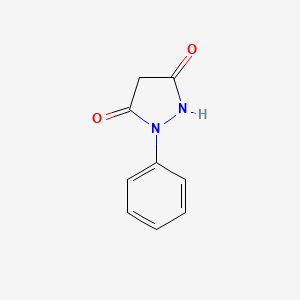 Chemical structure of 1-Phenylpyrazolidine-3,5-dione