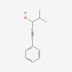 Chemical structure of 1-Phenyl-4-methyl-1-pentyn-3-ol