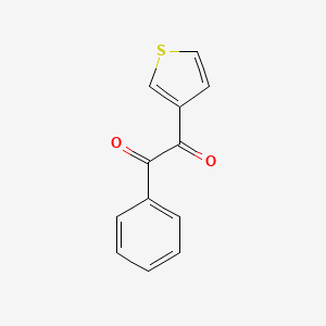Chemical structure of 1-Phenyl-2-(thiophen-3-yl)ethane-1,2-dione