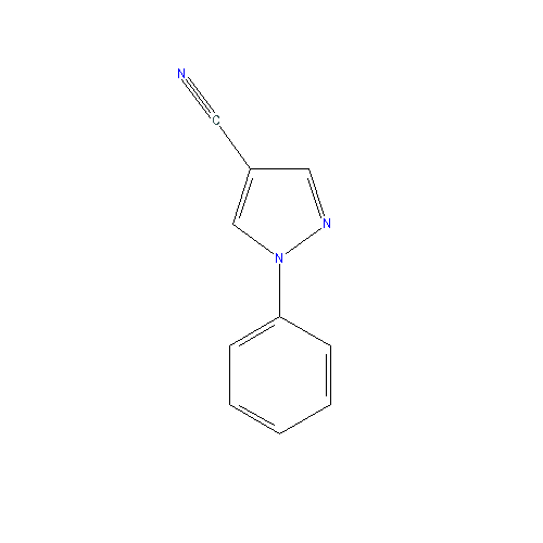 Chemical structure of 1-Phenyl-1H-pyrazole-4-carbonitrile