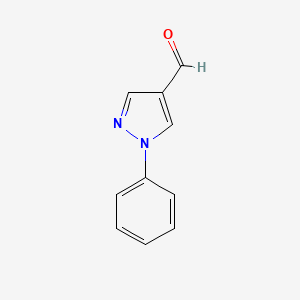 Chemical structure of 1-phenyl-1H-pyrazole-4-carbaldehyde