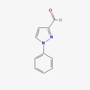 Chemical structure of 1-Phenyl-1H-pyrazole-3-carbaldehyde