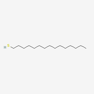 Chemical structure of 1-Pentadecanethiol