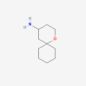 Chemical structure of 1-oxaspiro[5.5]undecan-4-amine