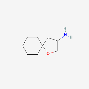 Chemical structure of 1-oxaspiro[4.5]dec-3-ylamine