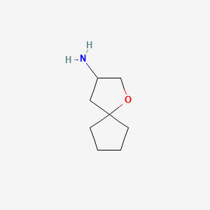 Chemical structure of 1-oxaspiro[4.4]non-3-ylamine