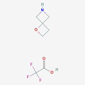 Chemical structure of 1-Oxa-6-azaspiro[3.3]heptane trifluoroacetate