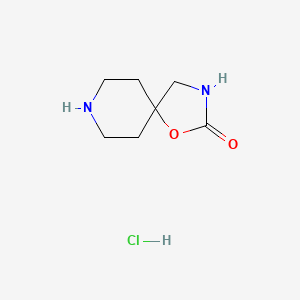 Chemical structure of 1-oxa-3,8-diazaspiro[4.5]decan-2-one hydrochloride