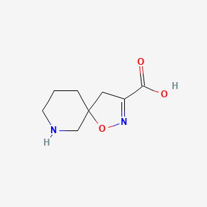 Chemical structure of 1-oxa-2,7-diazaspiro[4.5]dec-2-ene-3-carboxylic acid