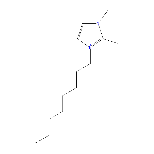 Chemical structure of 1-Octyl-2,3-Dimethylimidazolium Bromide