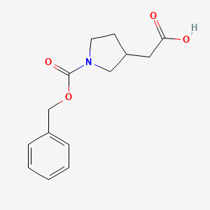 Chemical structure of 1-N-Cbz-Pyrrolidine-3-acetic acid