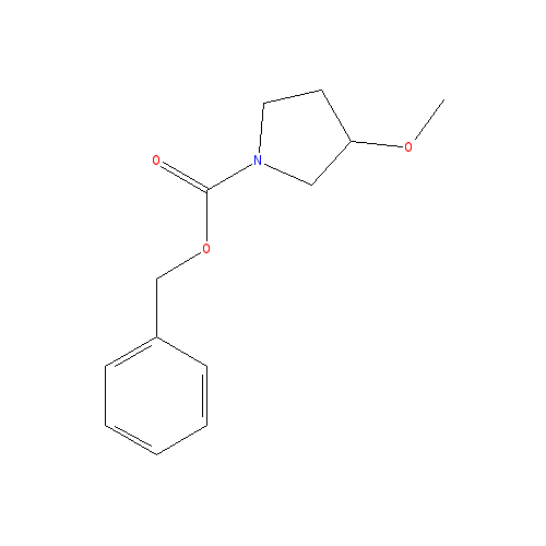 Chemical structure of 1-N-Cbz-3-Methoxy-pyrrolidine