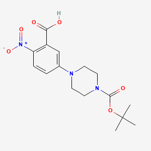 Chemical structure of 1-N-Boc-4-(3-Carboxy-4-nitrophenyl)piperazine