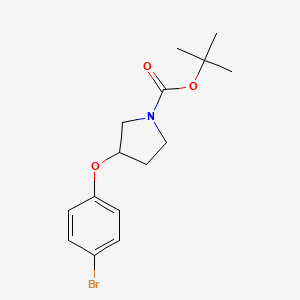 Chemical structure of 1-N-Boc-3-(4-Bromophenoxy)pyrrolidine
