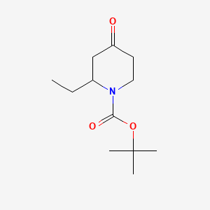 Chemical structure of 1-N-Boc-2-Ethylpiperidin-4-one