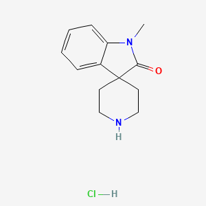 Chemical structure of 1-methylspiro[indole-3,4'-piperidin]-2(1H)-one hydrochloride