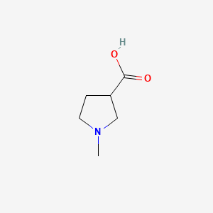 Chemical structure of 1-methylpyrrolidine-3-carboxylic acid