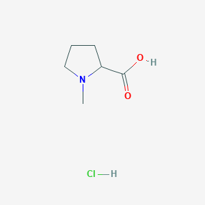Chemical structure of 1-Methylpyrrolidine-2-carboxylic acid hydrochloride