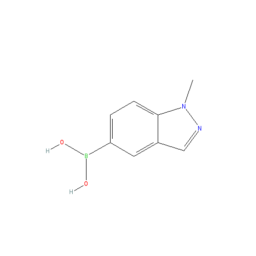 Chemical structure of 1-METHYLINDAZOL-5-BORONIC ACID