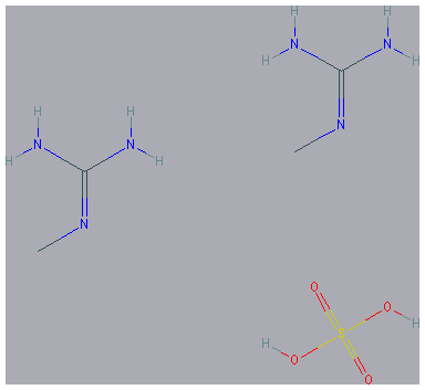 Chemical structure of 1-Methylguanidine Sulfate