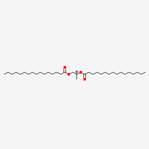 Chemical structure of Propylene glycol dipalmitate