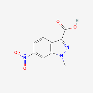 Chemical structure of 1-Methyl-6-nitro-1H-indazole-3-carboxylic acid