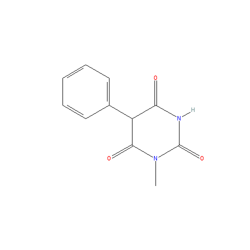 Chemical structure of 1-Methyl-5-Phenyl-1,3-Diazinane-2,4,6-Trione