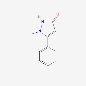 Chemical structure of 1-Methyl-5-phenyl-1,2-dihydro-3H-pyrazol-3-one