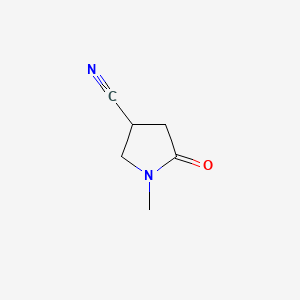 Chemical structure of 1-Methyl-5-oxopyrrolidine-3-carbonitrile