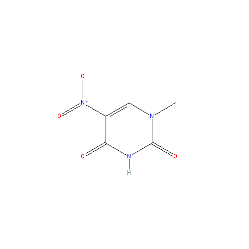 Chemical structure of 5-Nitro-1-methyl-uracil